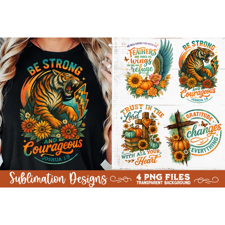 Christian Fall Inspirational 4 PNG Retro PNG Sublimation (7) 7