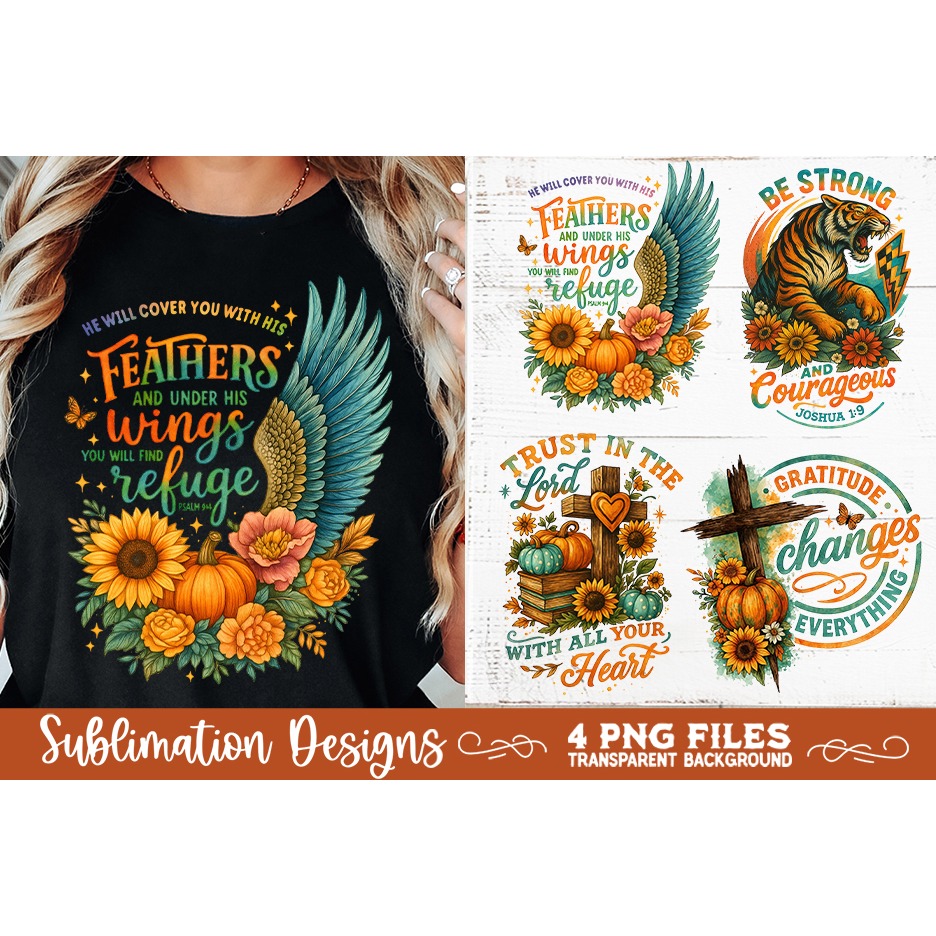Christian Fall Inspirational 4 PNG Retro PNG Sublimation (7) 8