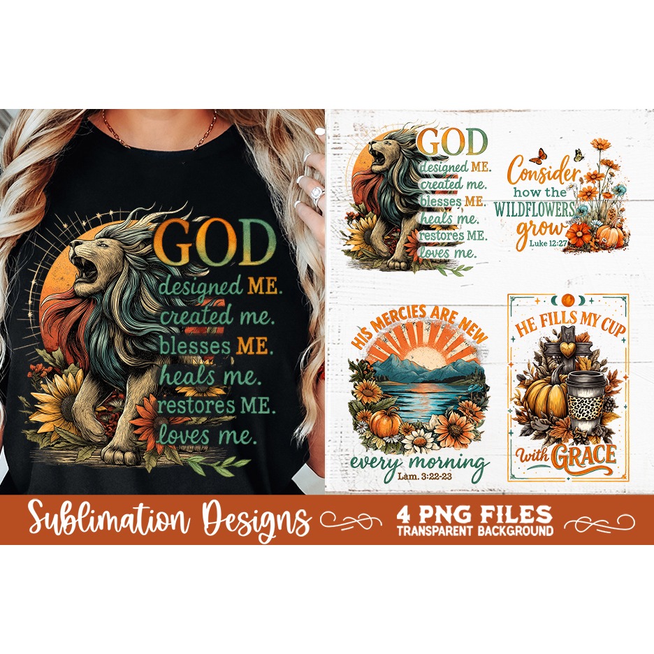 Christian Fall Inspirational 4 PNG Retro PNG Sublimation (8)