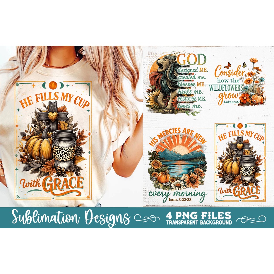 Christian Fall Inspirational 4 PNG Retro PNG Sublimation (8) 2
