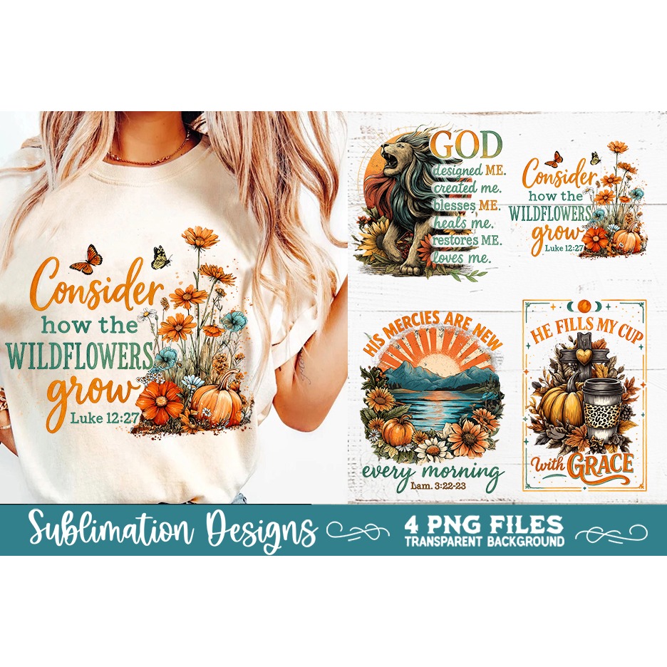 Christian Fall Inspirational 4 PNG Retro PNG Sublimation (8) 4