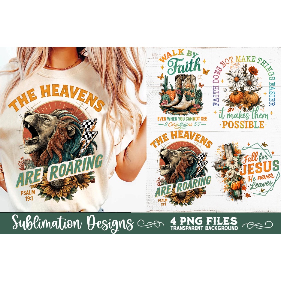 Christian Fall Inspirational 4 PNG Retro PNG Sublimation (9) 4