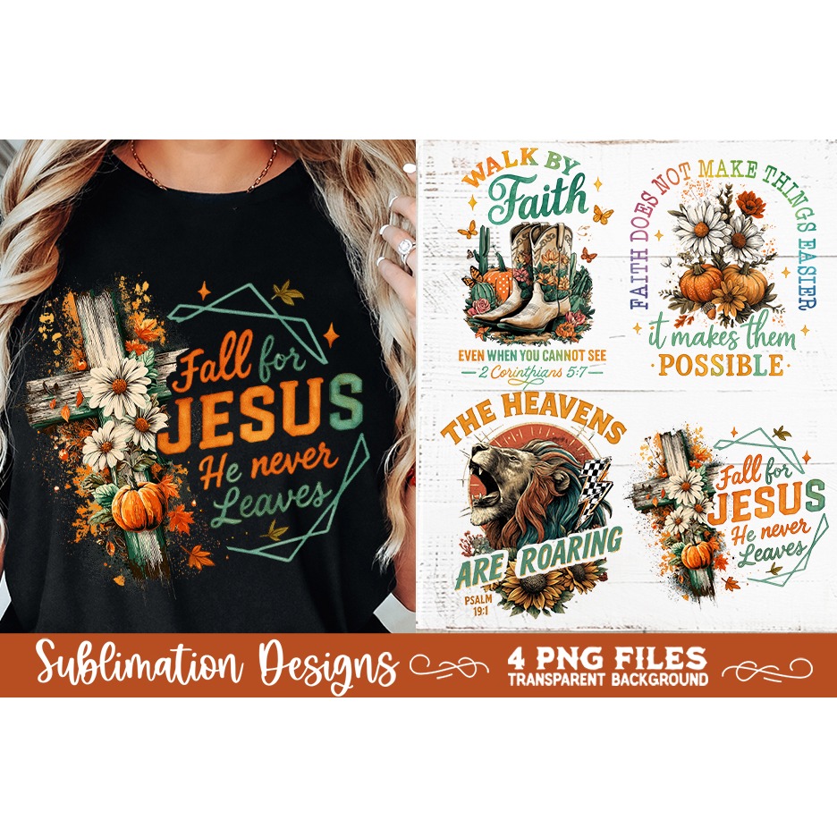 Christian Fall Inspirational 4 PNG Retro PNG Sublimation (9) 8