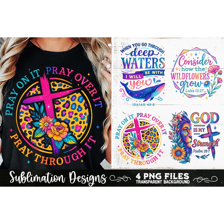 Christian Inspirational 4 PNG Retro PNG Sublimation