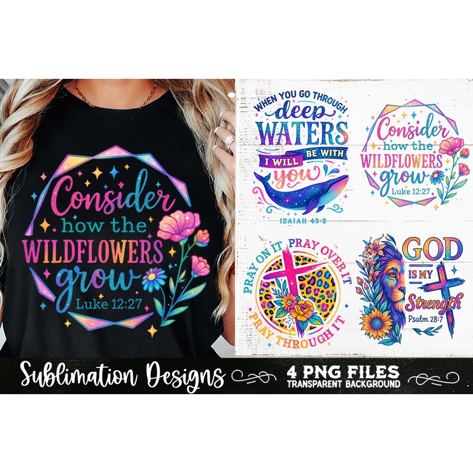 Christian Inspirational 4 PNG Retro PNG Sublimation 4
