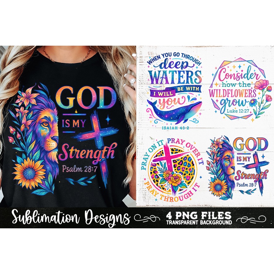 Christian Inspirational 4 PNG Retro PNG Sublimation 5