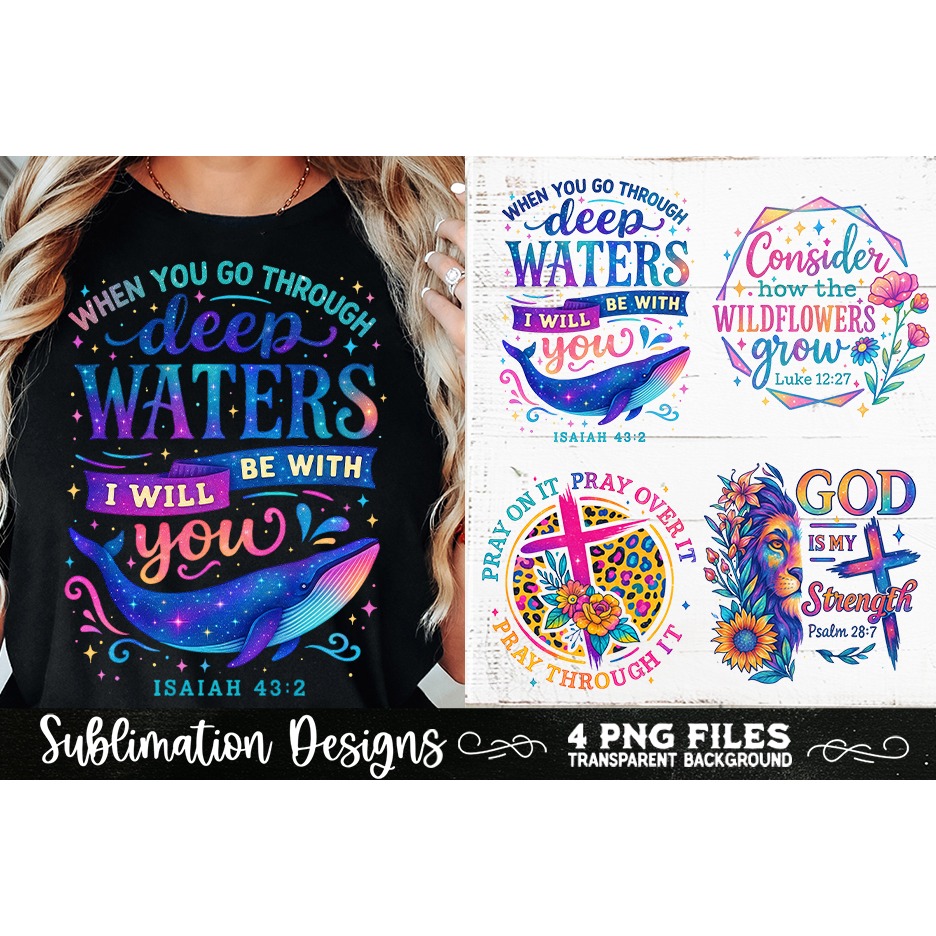 Christian Inspirational 4 PNG Retro PNG Sublimation 6