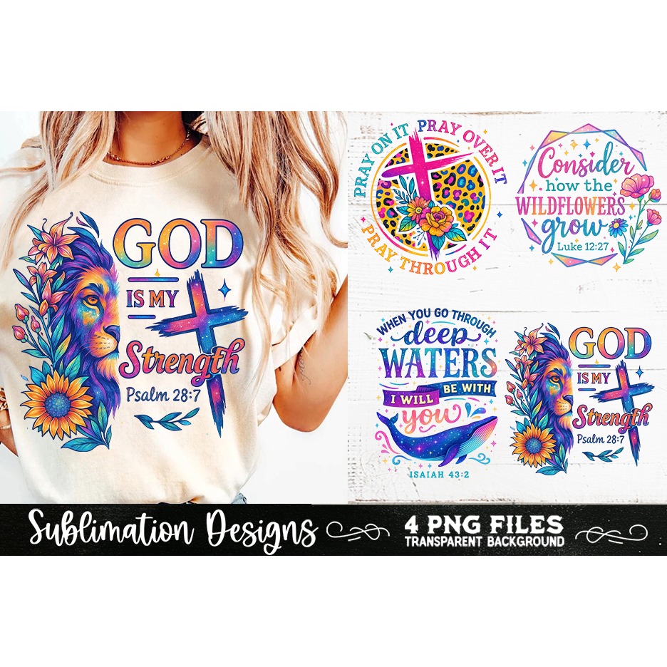 Christian Inspirational 4 PNG Retro PNG Sublimation 8