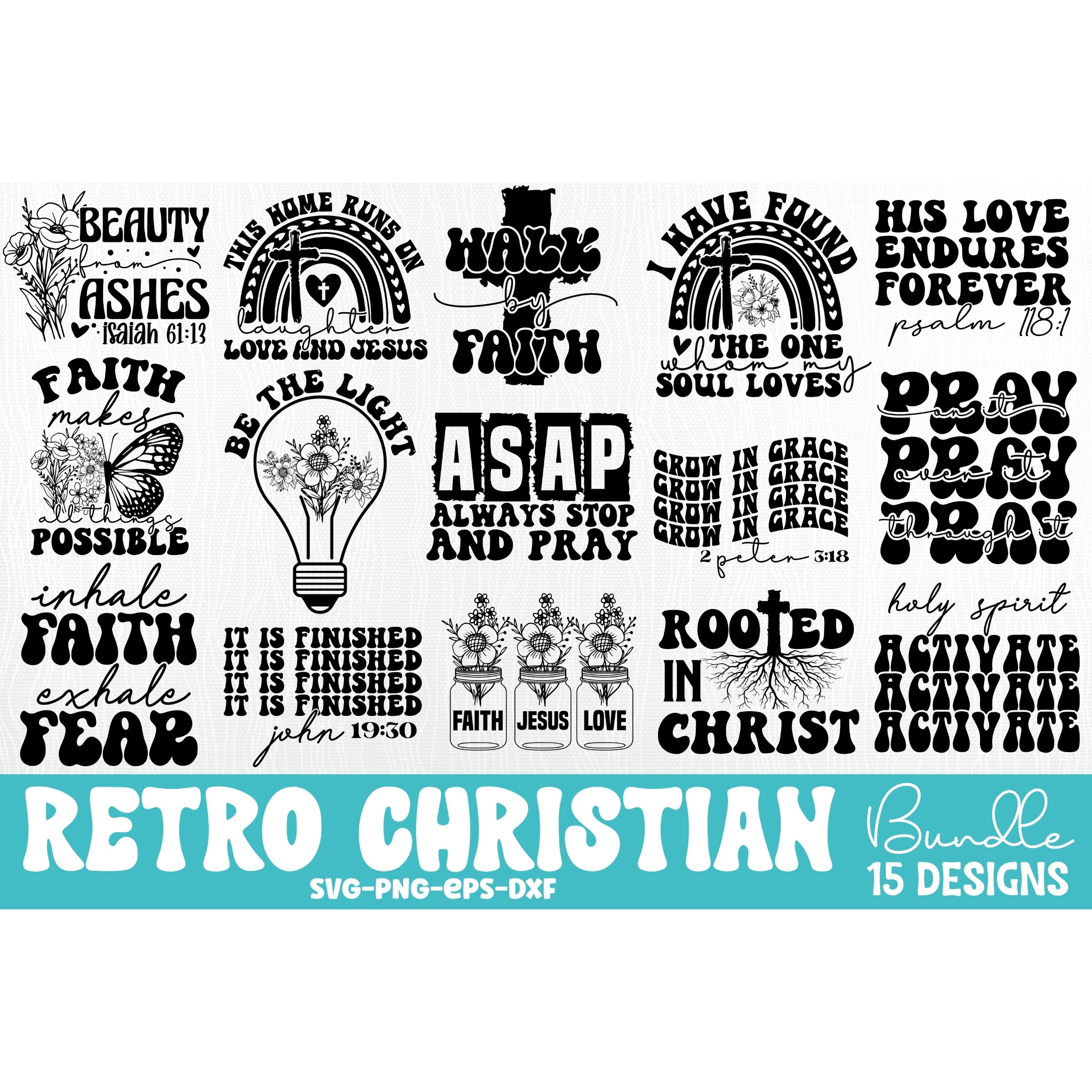 Christian Retro SVG Bundle