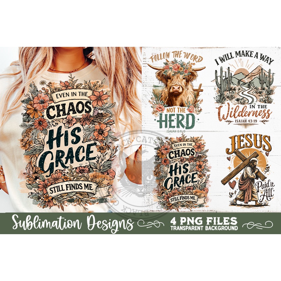 Christian Sublimation PNG Faith Sublimation 4 Designs 2