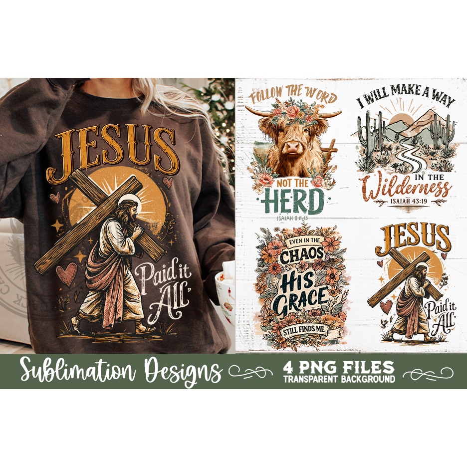 Christian Sublimation PNG Faith Sublimation 4 Designs 11