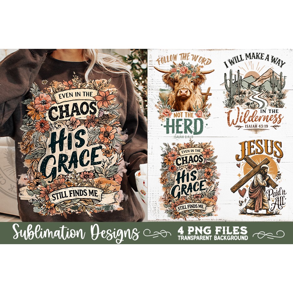 Christian Sublimation PNG Faith Sublimation 4 Designs 3