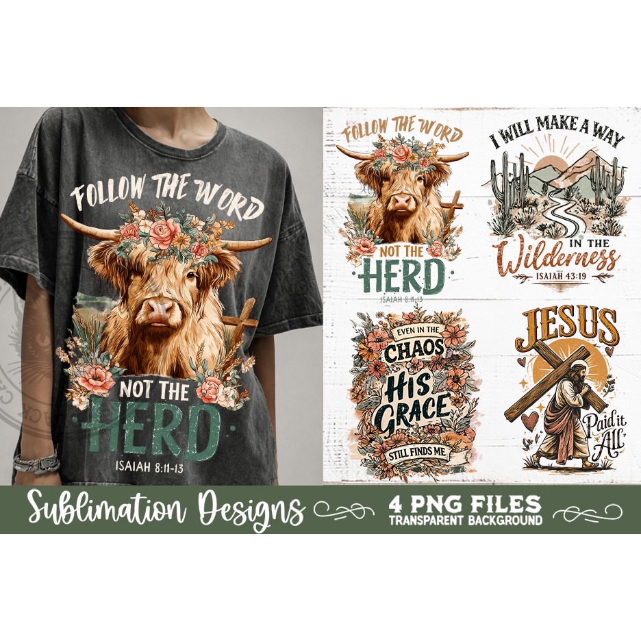 Christian Sublimation PNG Faith Sublimation 4 Designs 6