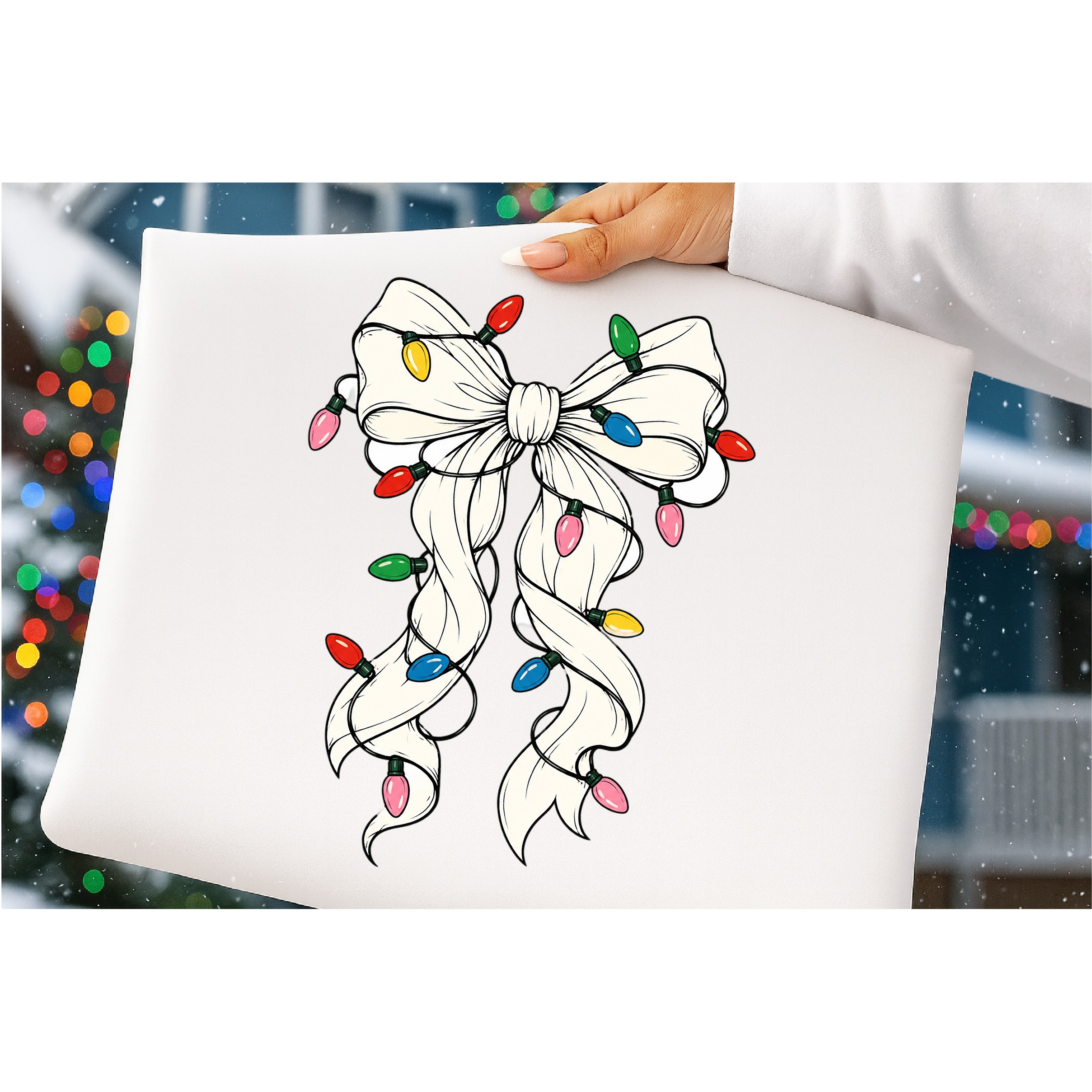 Christmas Coquette Bow PNG 4