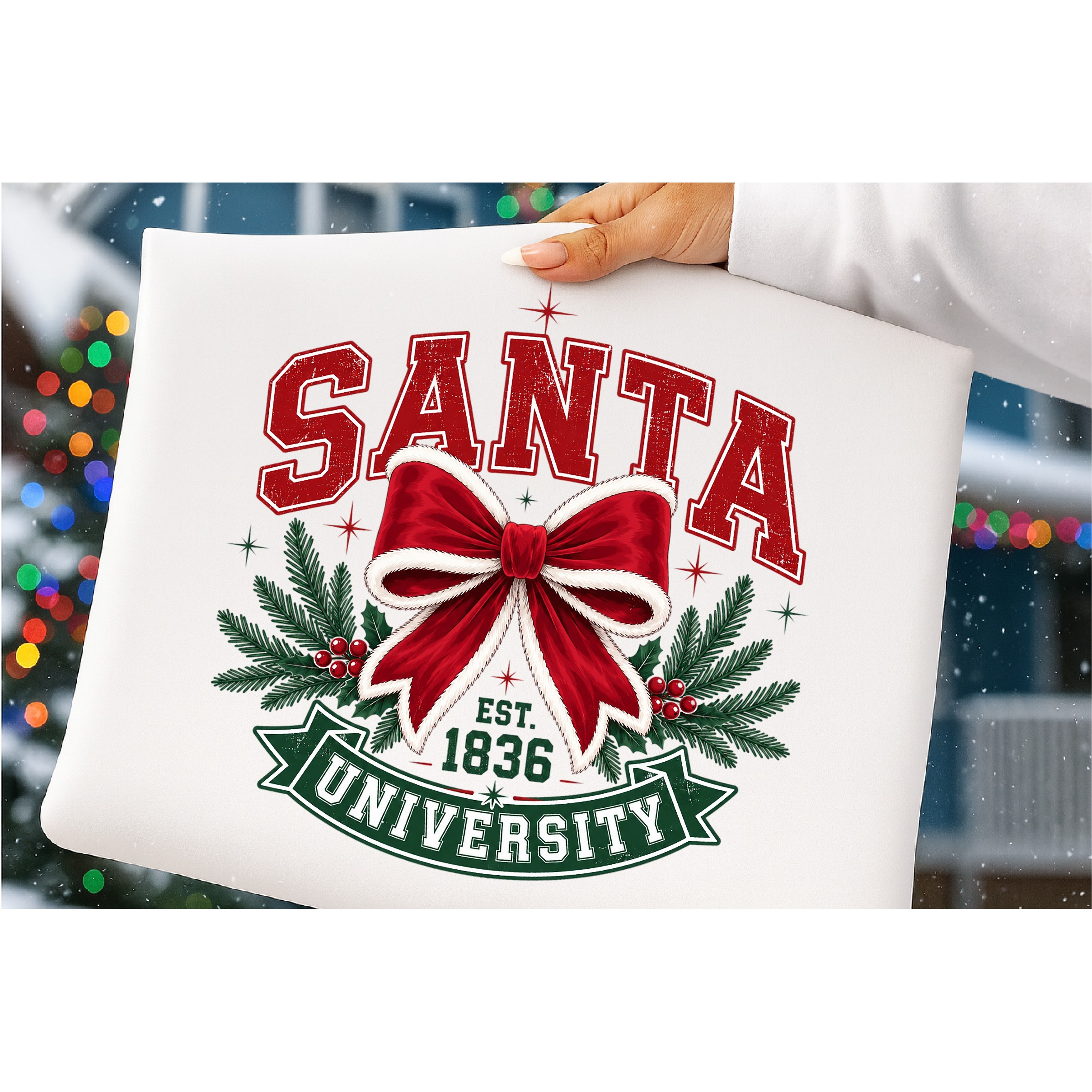 Christmas Coquette Santa Bow PNG (2) 4