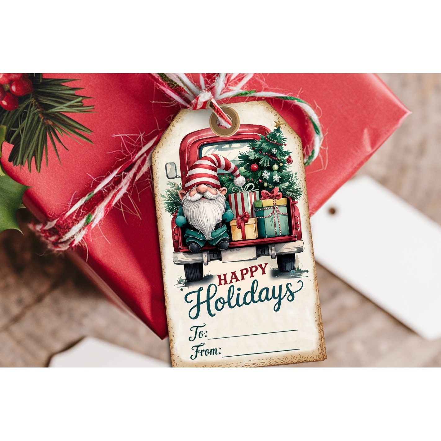 Christmas Gift Tags, Christmas labels, Christmas Gnomes tags 5