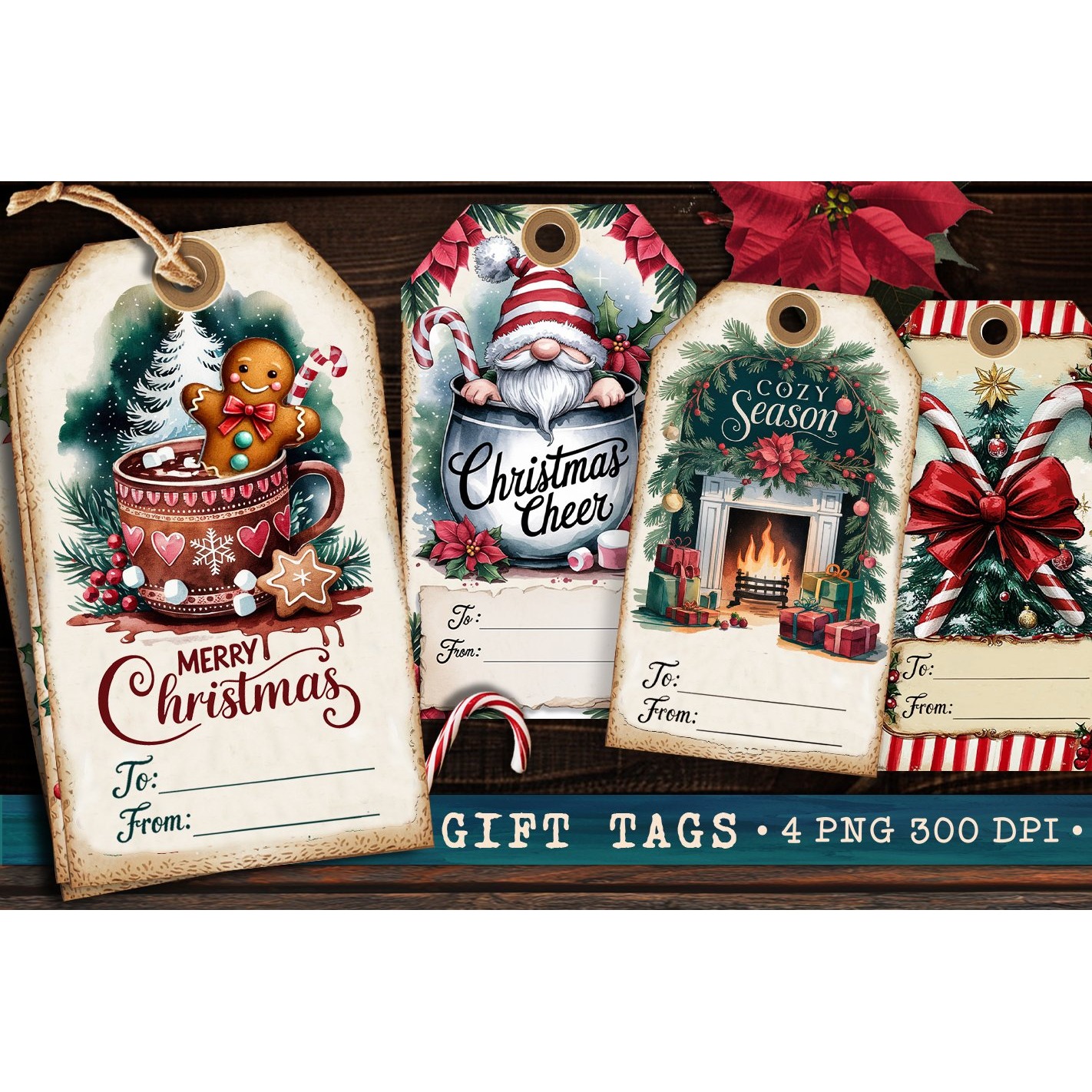 Christmas Gift Tags, Christmas labels, Christmas label tags