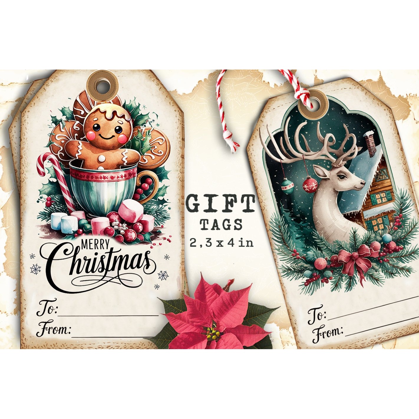Christmas Gift Tags, Christmas labels, Christmas label tags (2) 2