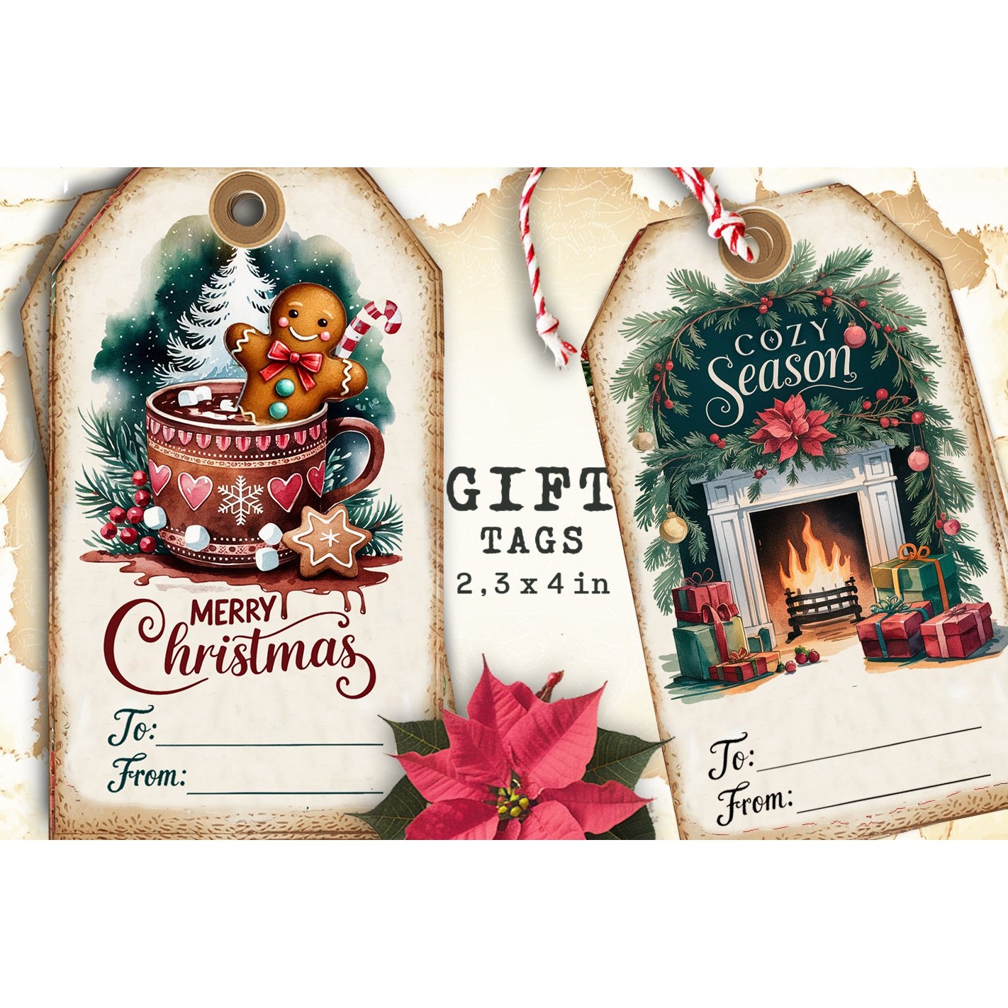 Christmas Gift Tags, Christmas labels, Christmas label tags 3