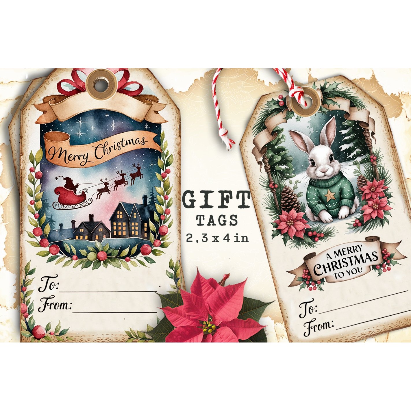 Christmas Gift Tags, Christmas labels, Christmas label tags (2) 3