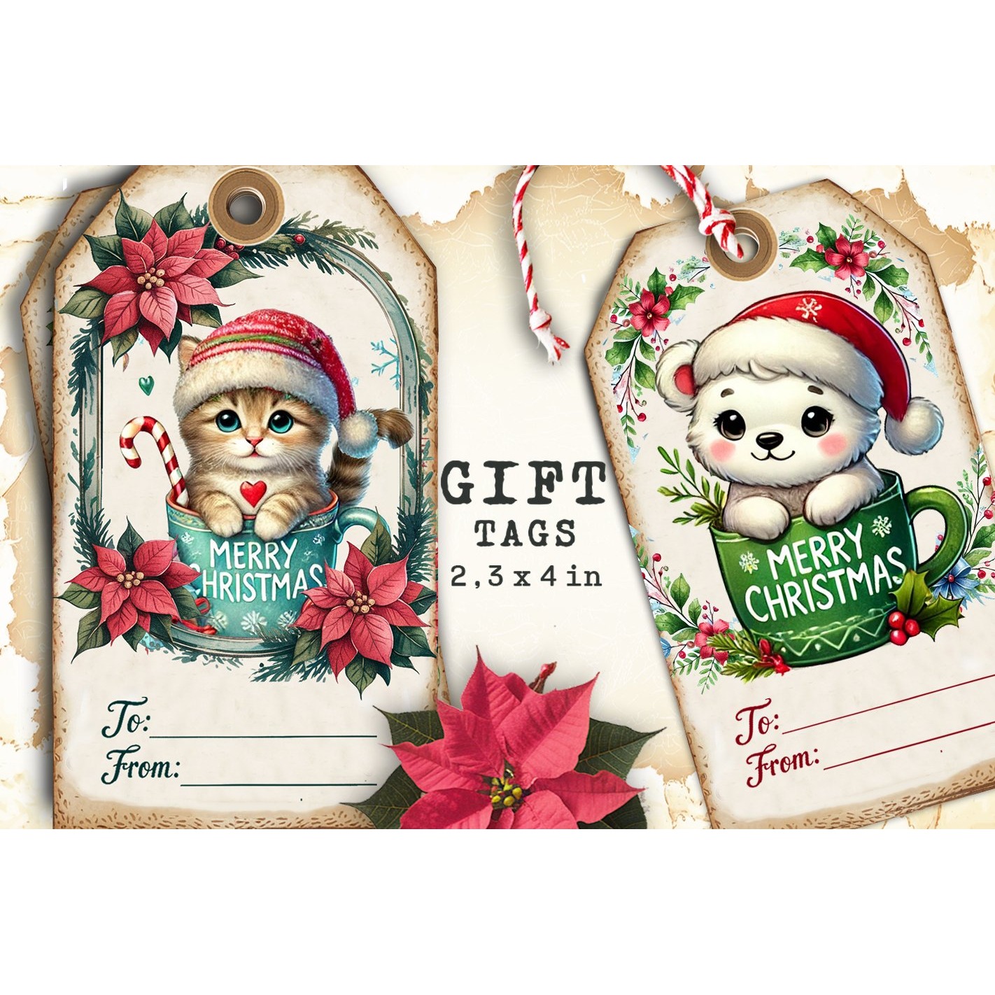 Christmas Gift Tags, Christmas labels, Christmas label tags (3) 3