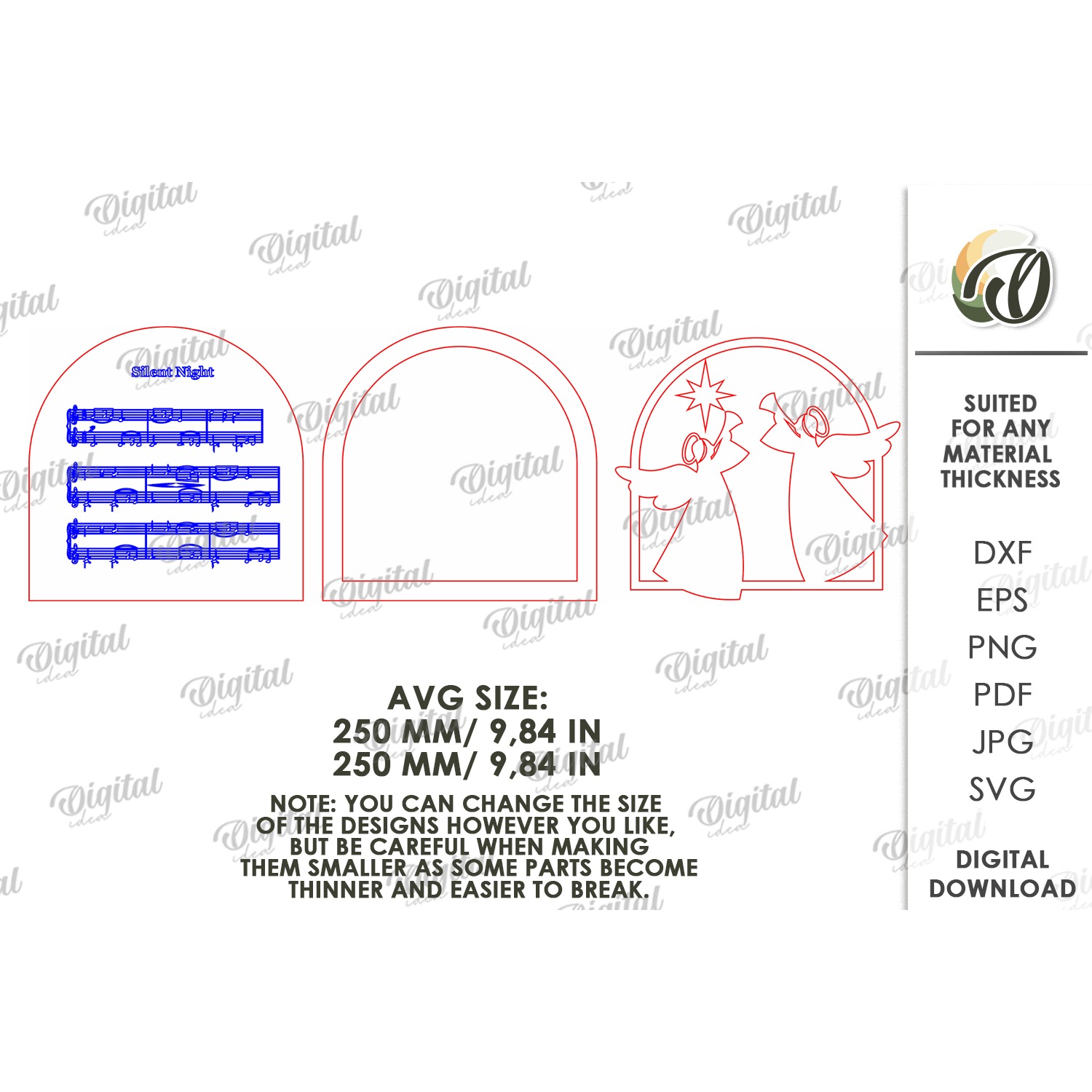 Christmas Grunge Wall Sign Laser Cut. Christmas Decor SVG (6) 2