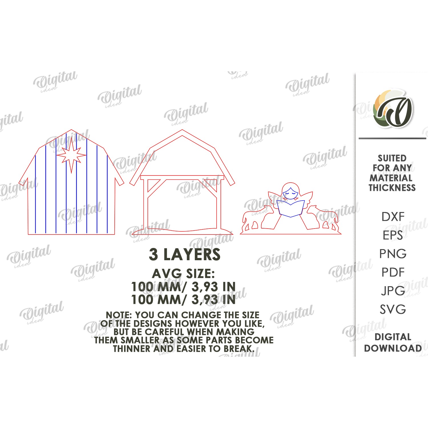 Christmas House Tree Ornament Laser Cut. Christmas Decor SVG (4) 2