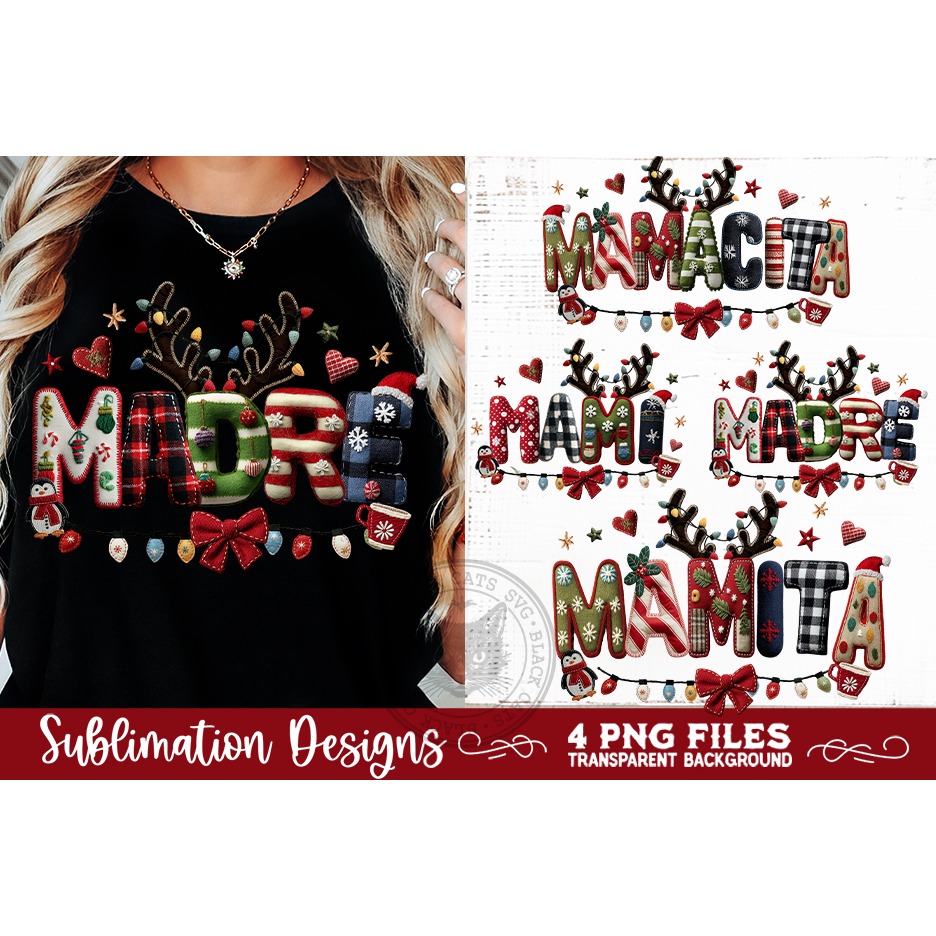 Christmas Mamacita Sublimation MAMACITA, MAMÁ, MADRE, MAMI 4