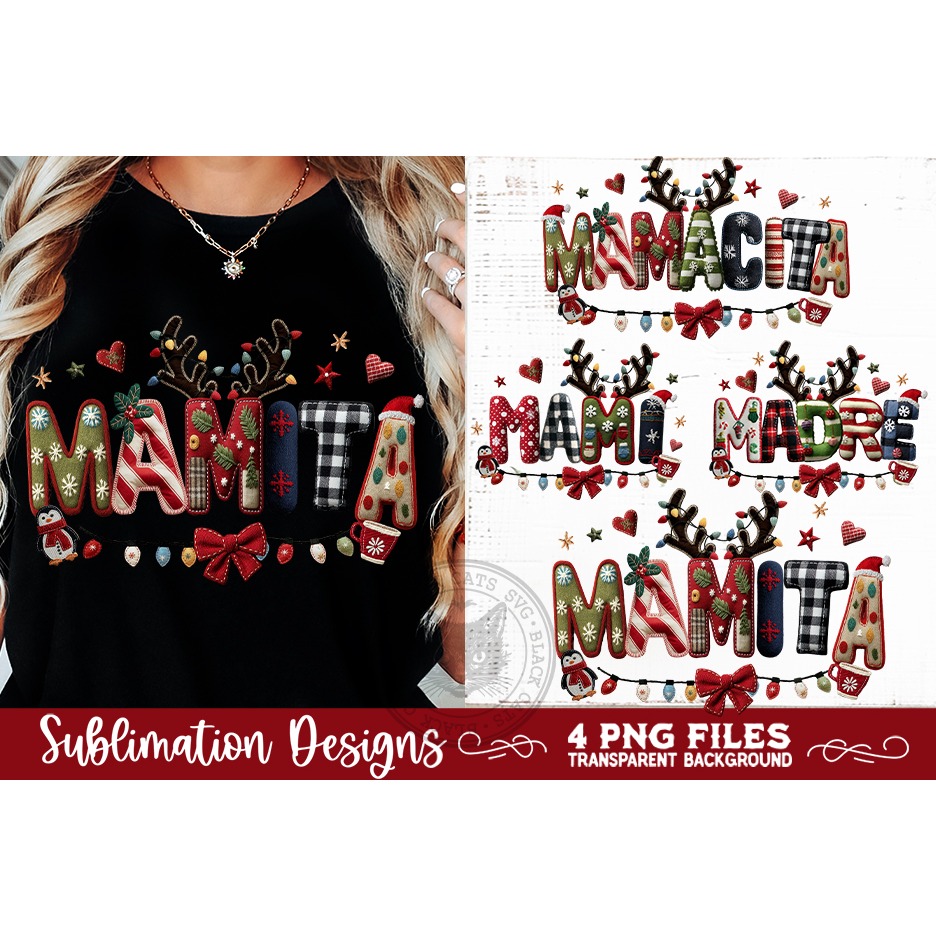 Christmas Mamacita Sublimation MAMACITA, MAMÁ, MADRE, MAMI 7