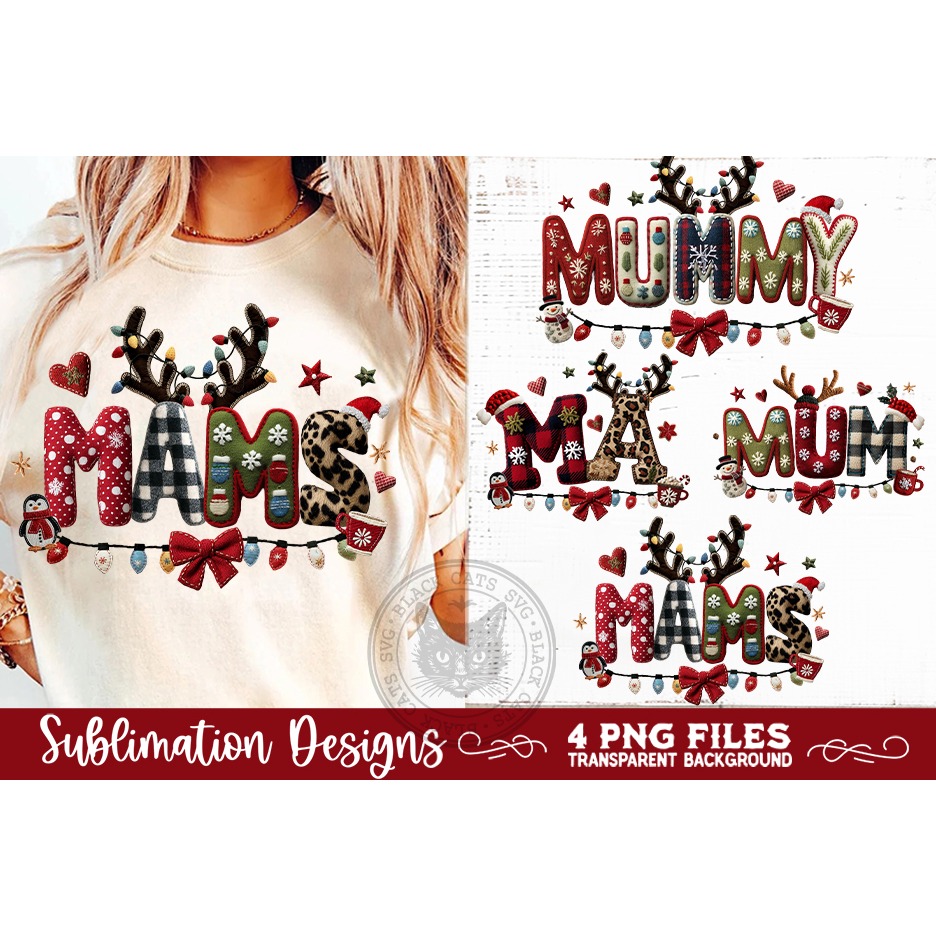 Christmas Mum Sublimation MAMS MUMMY MA MUM PNG Designs 5