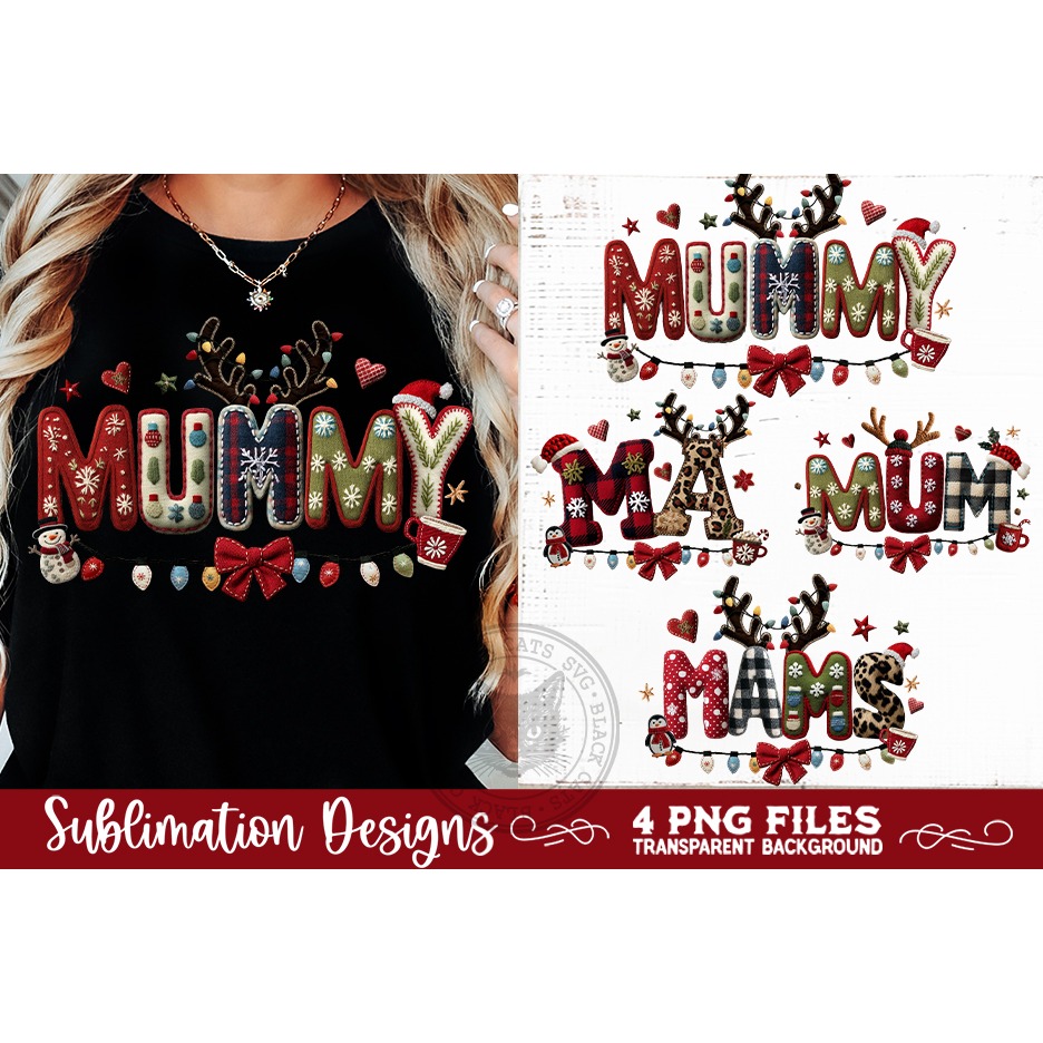Christmas Mum Sublimation MAMS MUMMY MA MUM PNG Designs 7