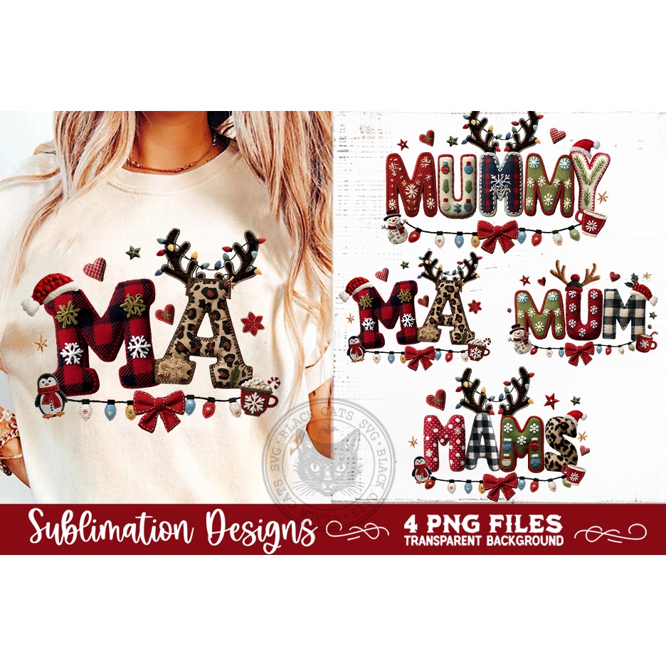 Christmas Mum Sublimation MAMS MUMMY MA MUM PNG Designs 8