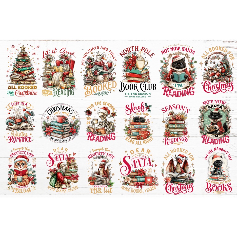Christmas Reading sublimation bundle 40 designs PNG 2