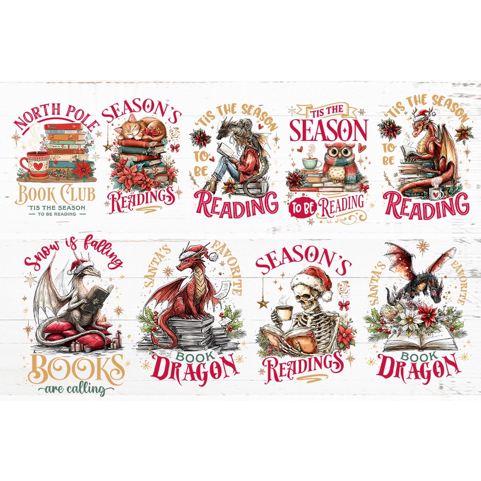 Christmas Reading sublimation bundle 40 designs PNG 3
