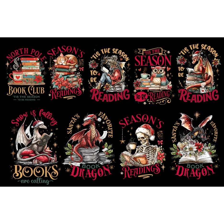 Christmas Reading sublimation bundle 40 designs PNG 7