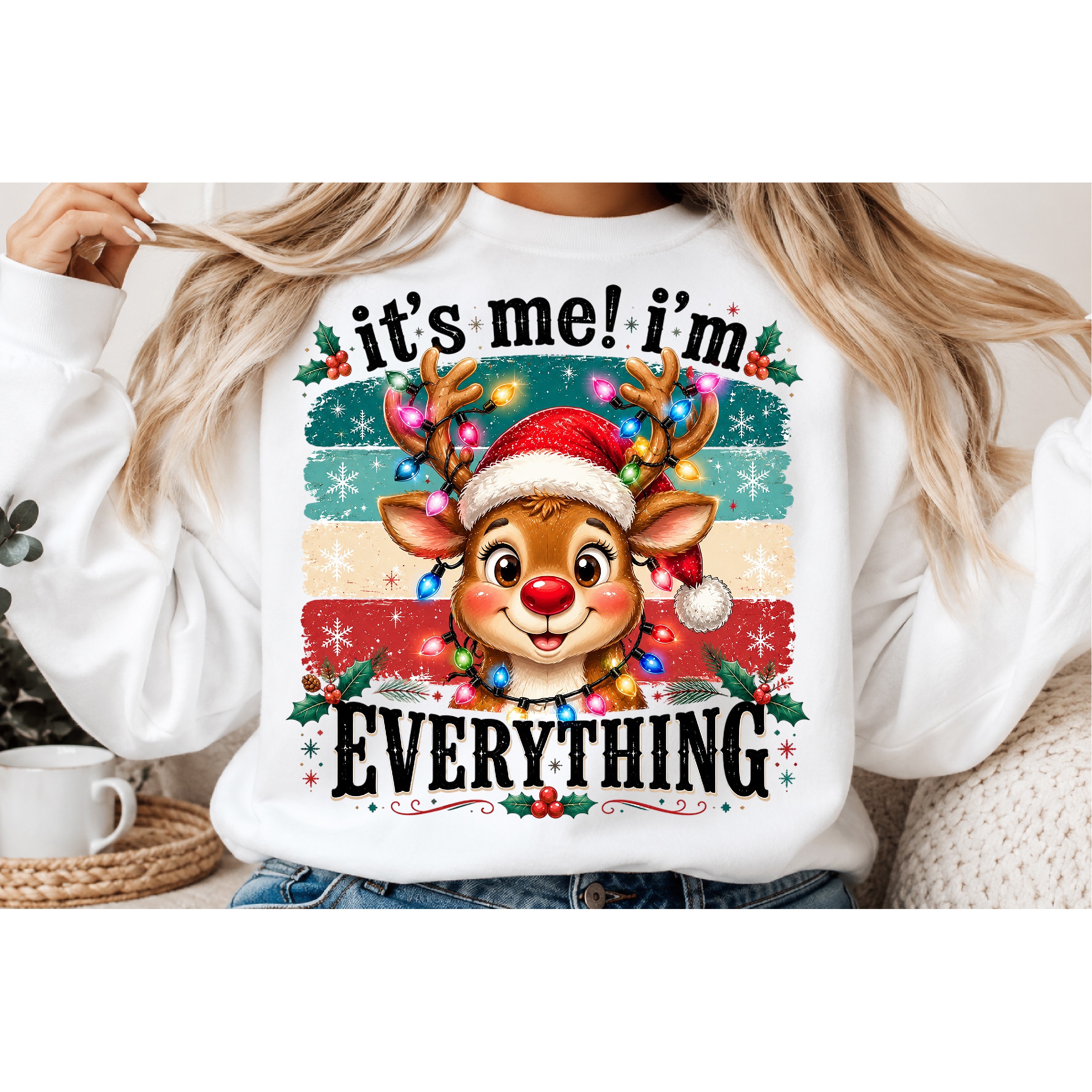 Christmas Reindeer Couple PNG 2