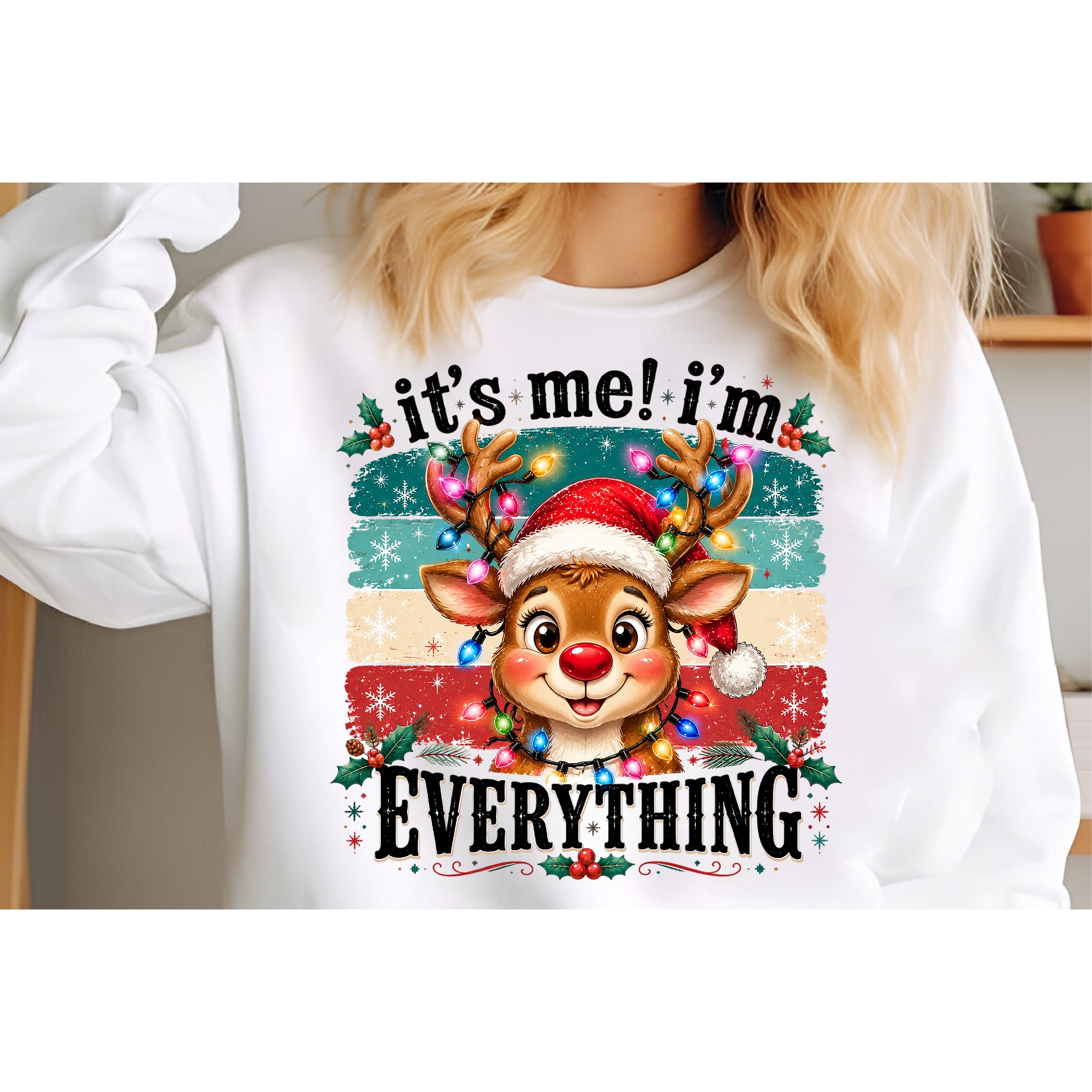 Christmas Reindeer Couple PNG 3