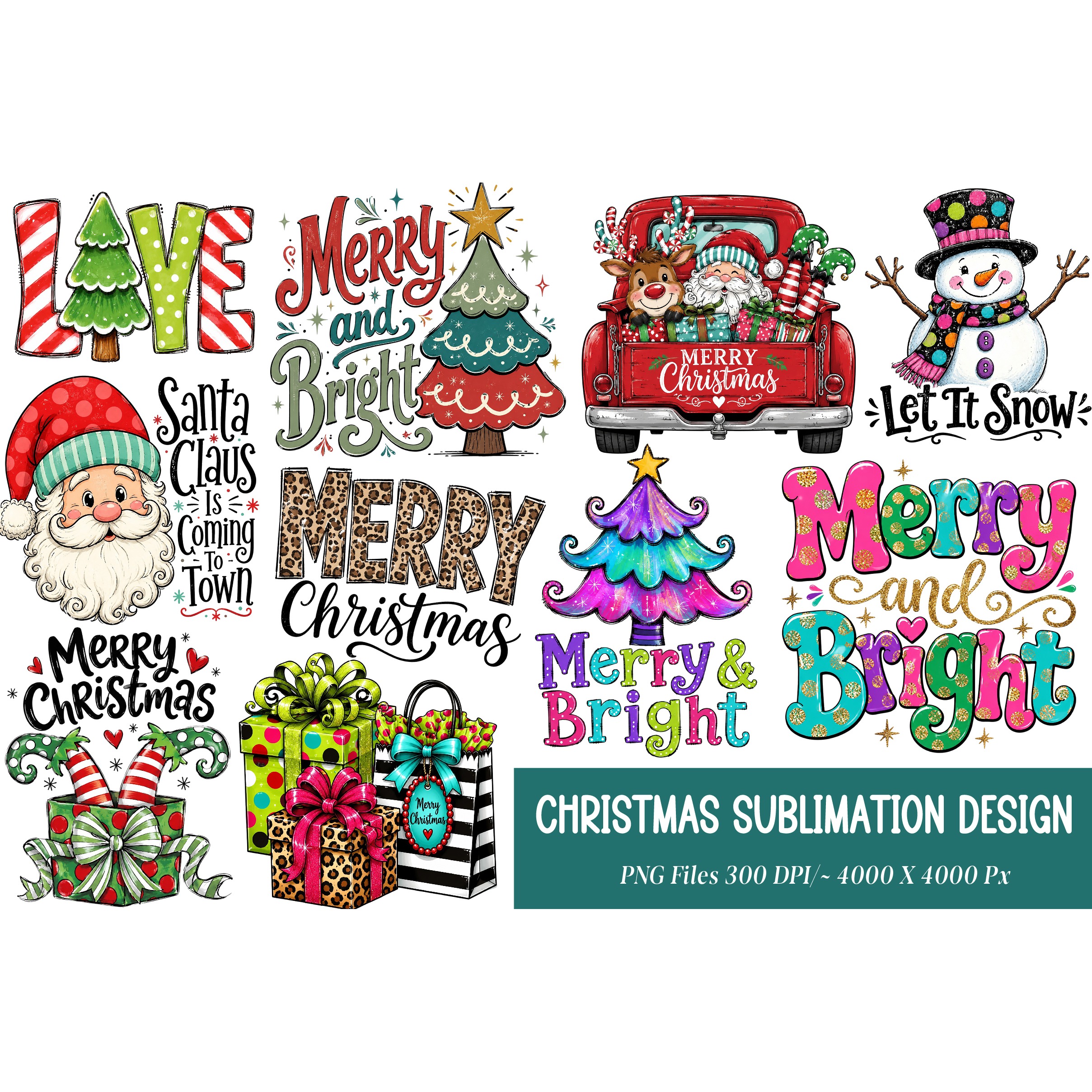 Christmas Sublimation Designs, Christmas sublimation