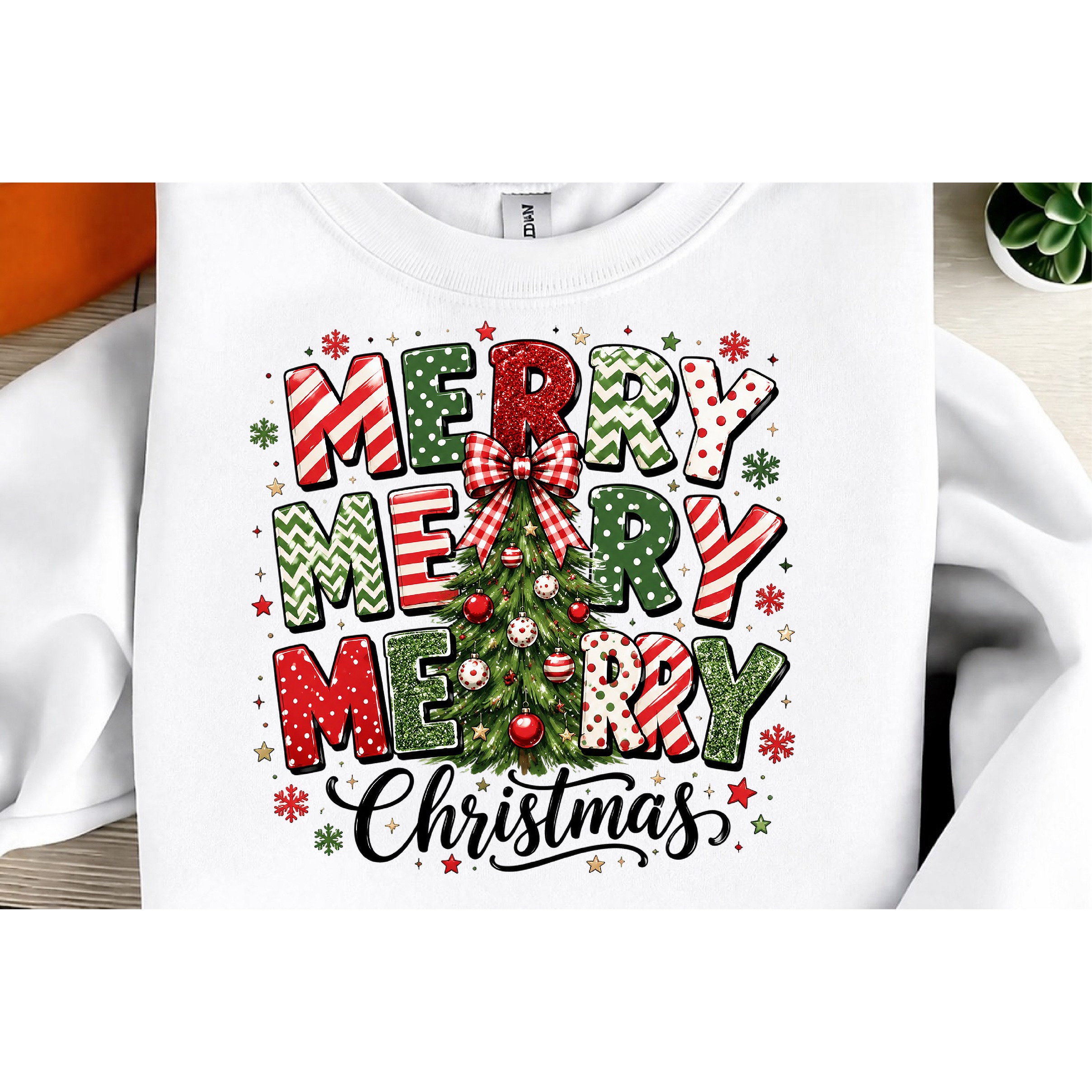 Christmas Tree Faux Glitter PNG