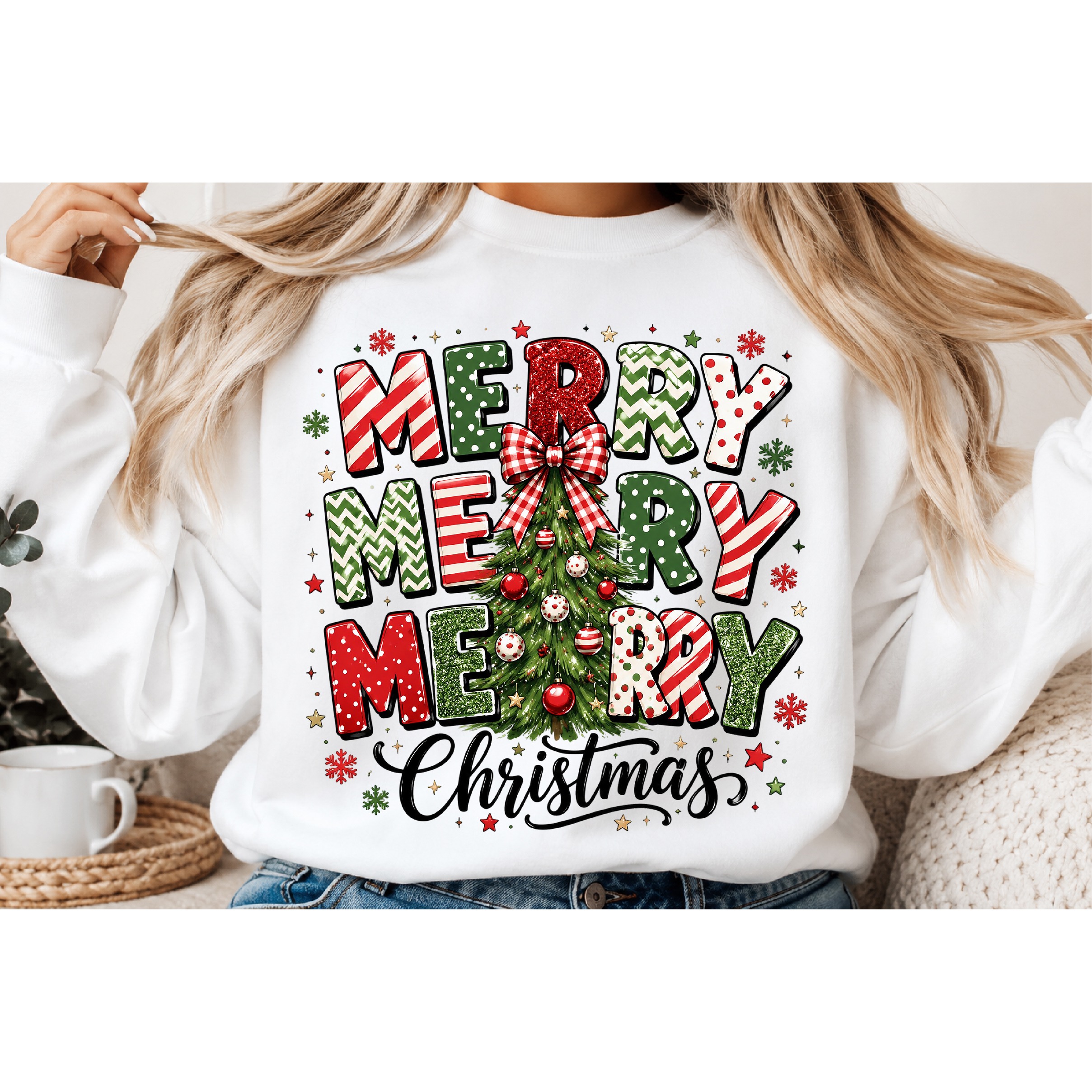 Christmas Tree Faux Glitter PNG 2