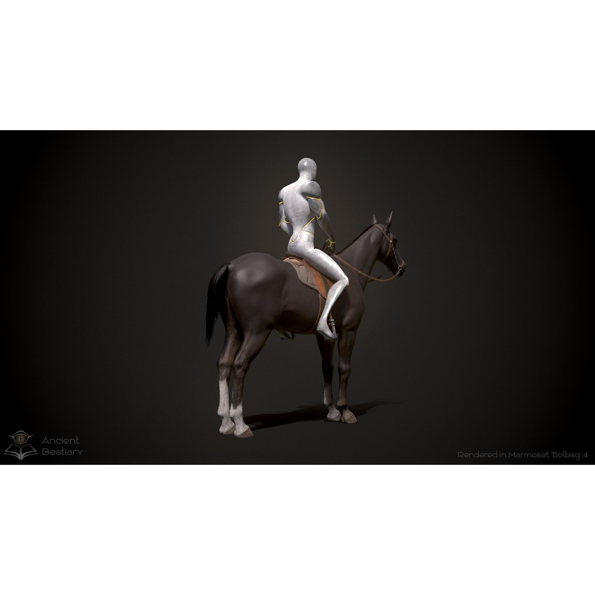 Classic Horse Animated Asset Low-poly 3D model 3