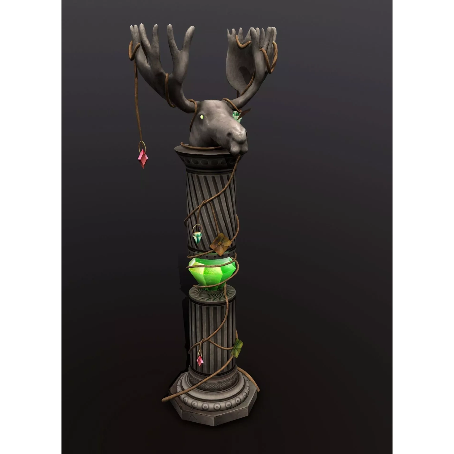 column elk Free low-poly 3D model