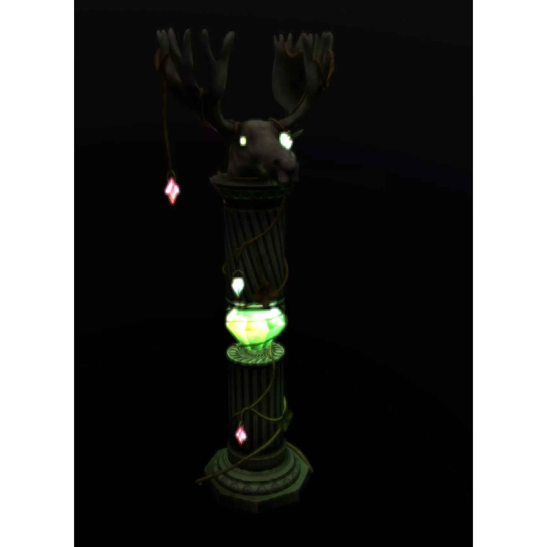 column elk Free low-poly 3D model 3