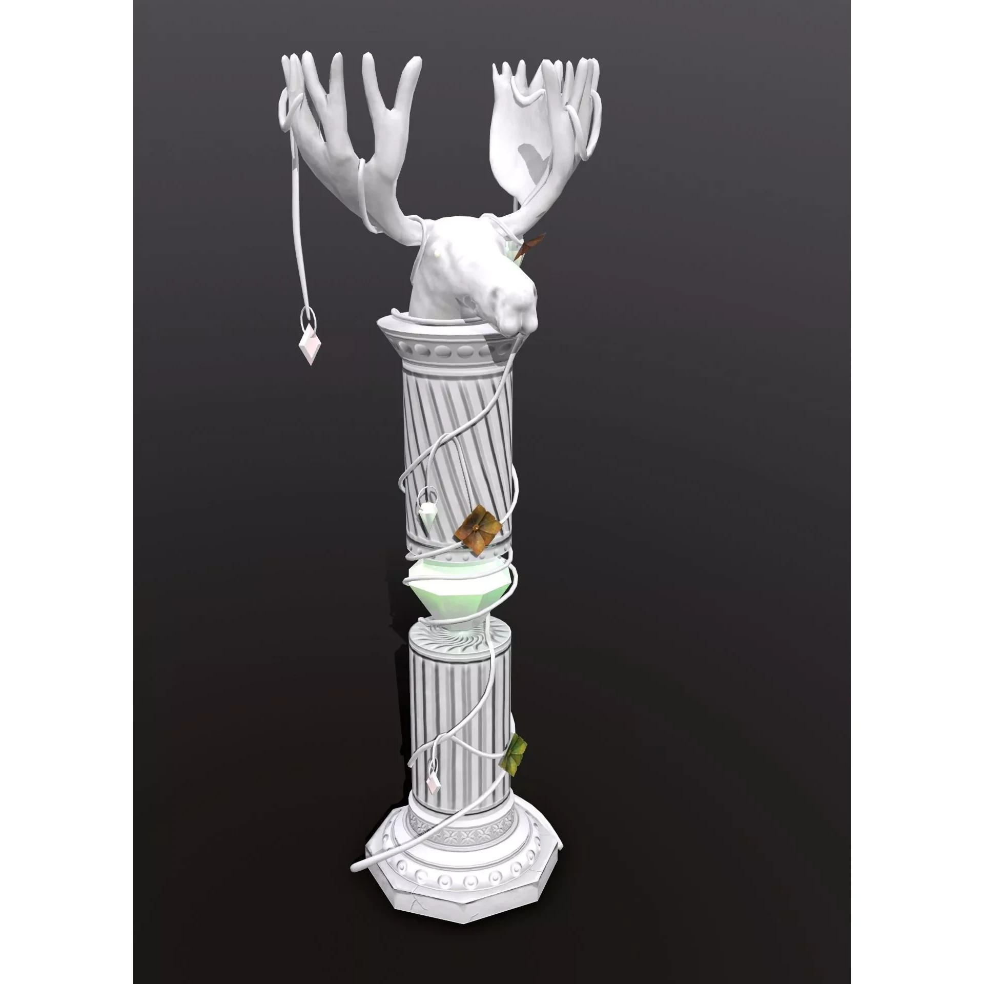 column elk Free low-poly 3D model 4