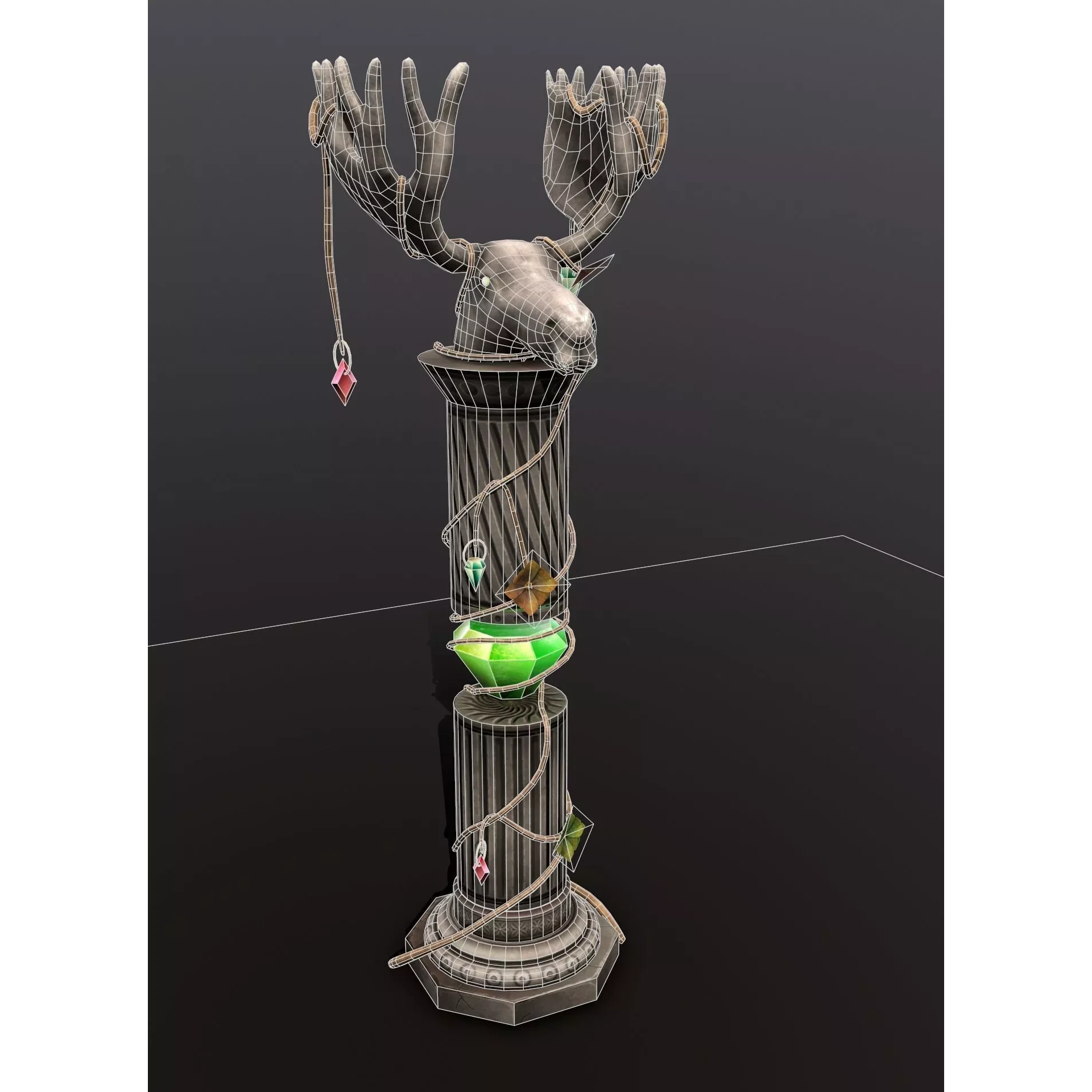 column elk Free low-poly 3D model 5