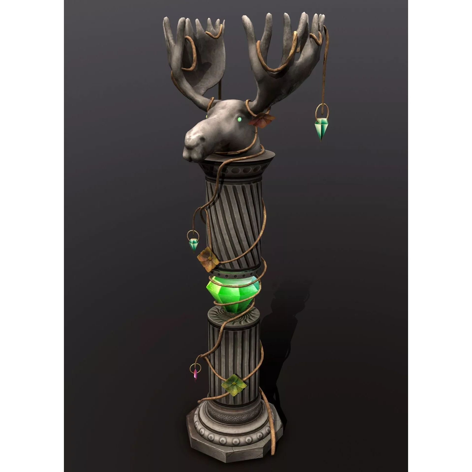 column elk Free low-poly 3D model 6