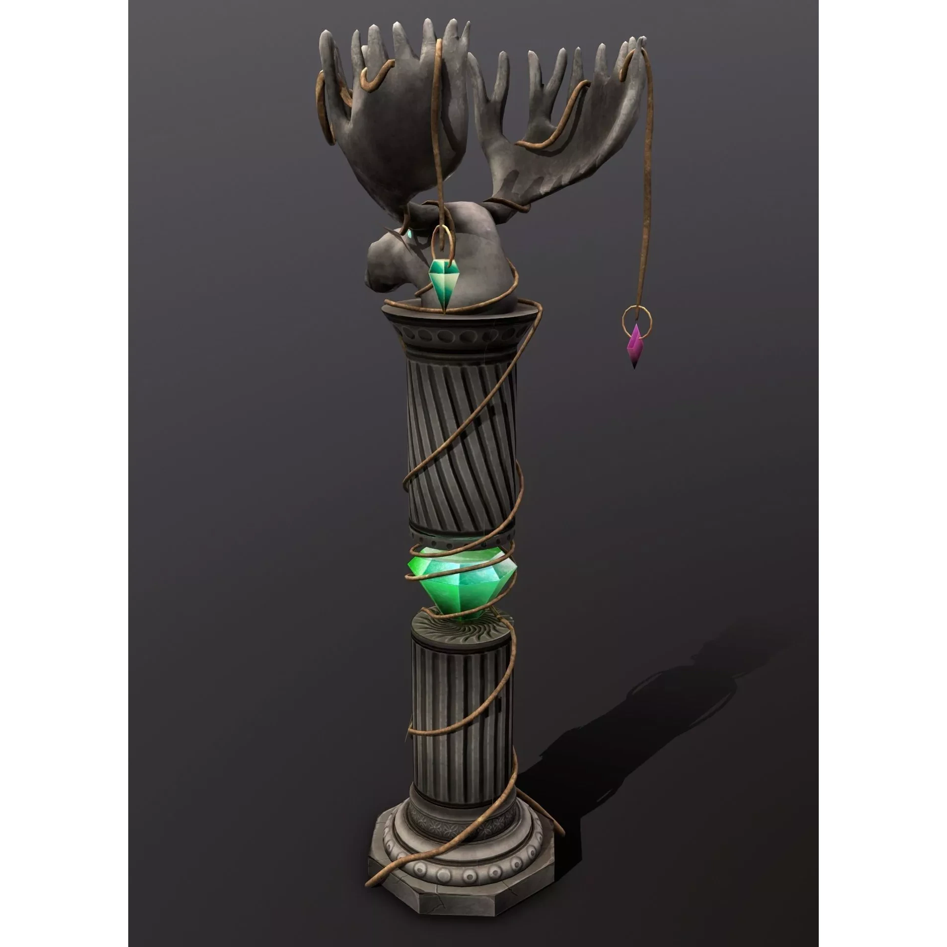 column elk Free low-poly 3D model 7