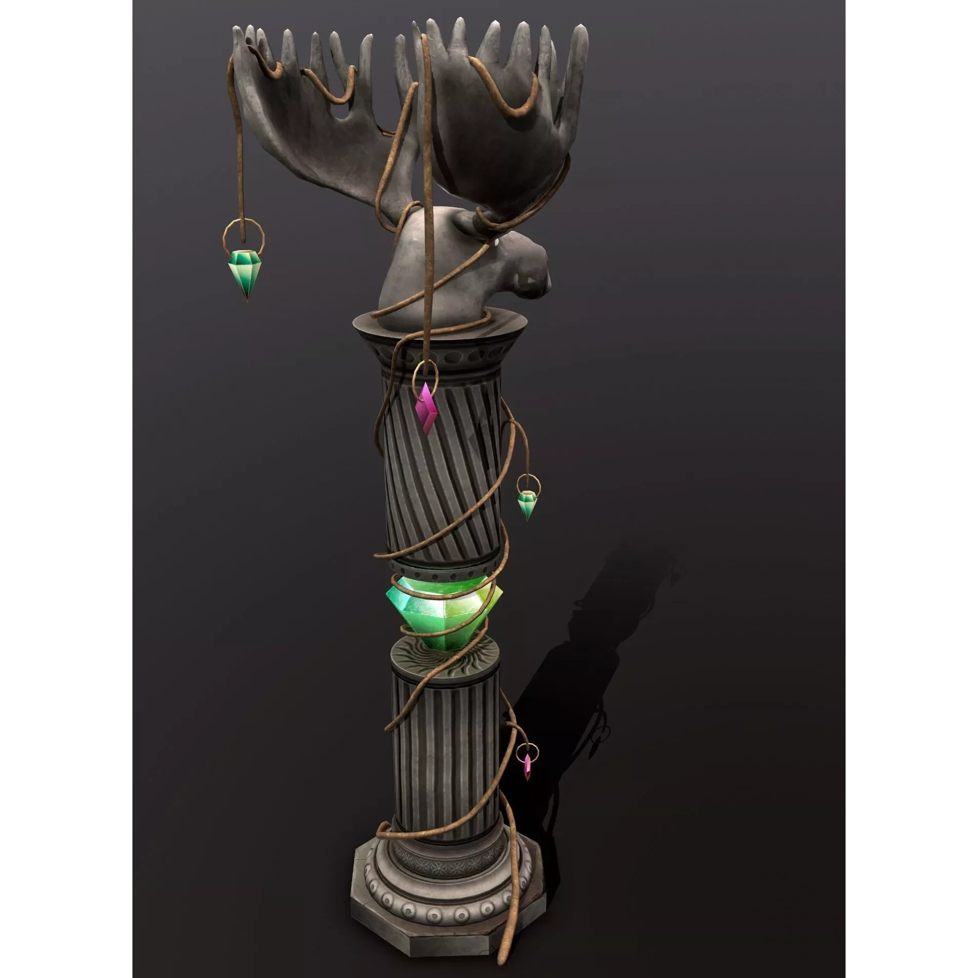 column elk Free low-poly 3D model 8