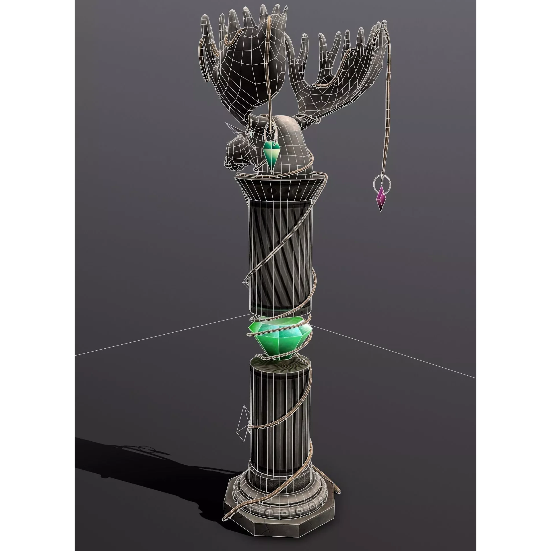 column elk Free low-poly 3D model 9