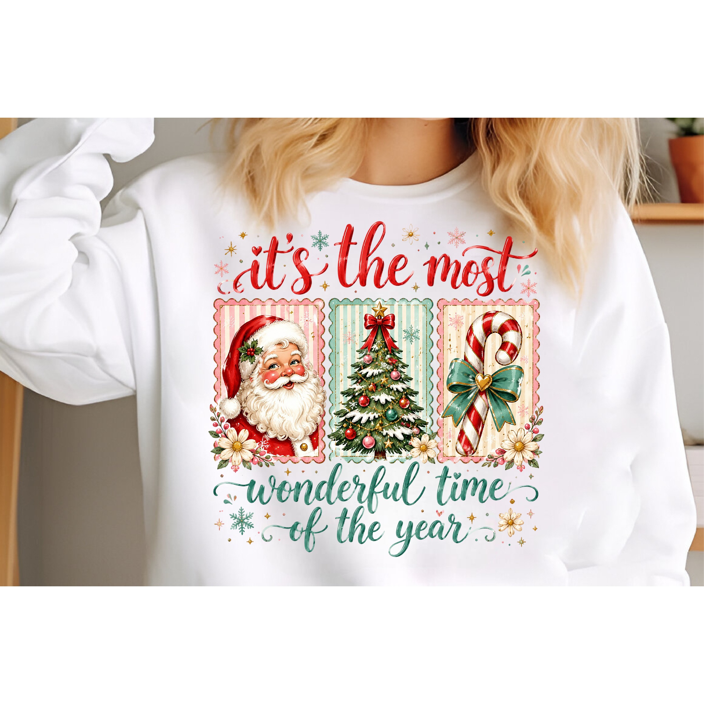 Coquette Christmas Png, Merry and Bright Png 2